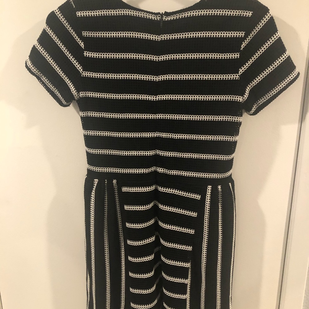 Bar black and white stripe dress